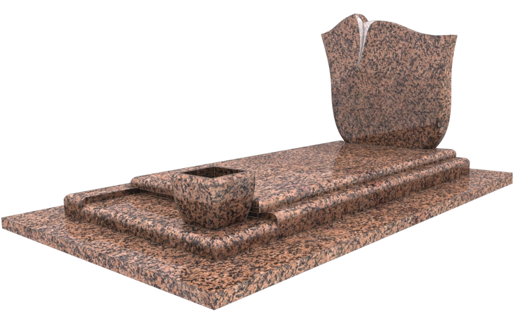 Monument funéraire Caléa en granit rose lumière